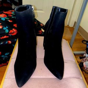 Black heeled booties